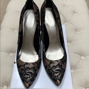 Nine West black lace high heels